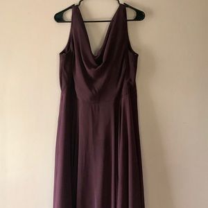 Dark purple bridesmaids dress